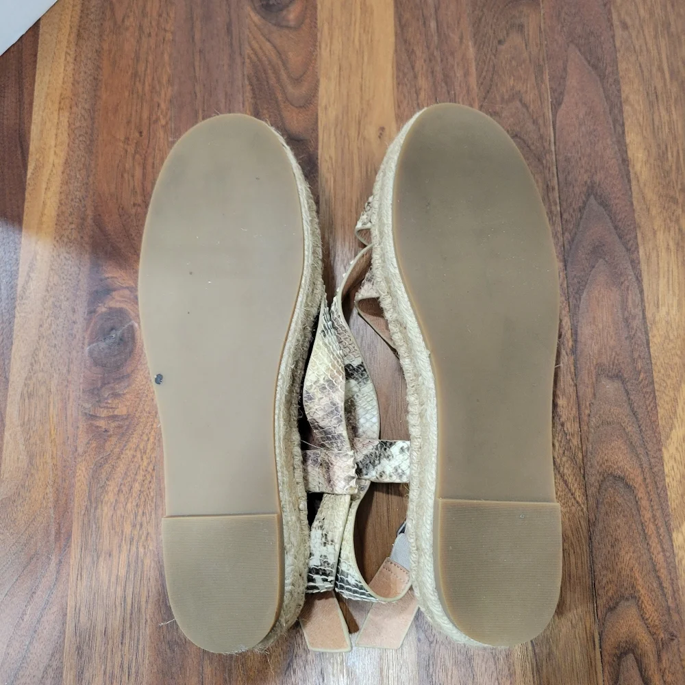 Madewell Malia Espardrille Leather Upper Strappy Sandals Size 9 - Picture 6 of 10